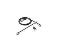 Candado Kensington N17 con llave de doble cabezal para port tiles Dell (K67995WW), color negro y plateado