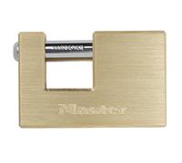Master Lock 607EURD Candado Rectangular con Cuerpo de Latón Macizo a Llaves, Oro, 7,5 x 7,6 x 1,5 cm
