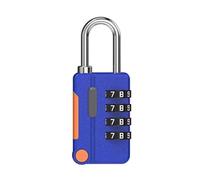 Candado Maleta Viaje Candado de combinación de 4 dígitos con código de seguridad for maletas de viaje, casilleros y candado de aleación de zinc.(A blue)