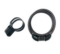 Candado Master Lock De Cable Trenzado De Acero Negro 1.8m X 10mm MLK8120E