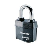 Master Lock 6127EURD Candado Alta Seguridad y Estanco , Llave, Exterior, CEN Insurance Approved, 6127EURD, Óptimo para Usos de Transporte y Industriales, Negro, 65 mm