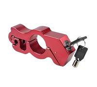 Candado Moto Disco Cerradura antirrobo para Motocicleta con 2 Llaves, Cuerpo de Aluminio, para fijación de Manillar y Ruedas, Uso en estacionamiento al Aire Libre(Red)