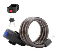 Candado para bicicleta, cable de acero colorido | Urban Riding Camping para turismo, cerradura de llave segura con soporte, ciclistas, adultos y niños, acero