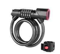 Candado para Bicicleta, Cadena de Seguridad Alta Resistencia con Luz Trasera, Accesorio Ligero de Liberación Rápida para Trayectos Urbanos Seguridad en Campus y