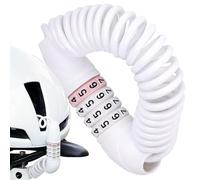 Candado para casco, 4 dígitos, cable pequeño para candado de casco de motocicleta, para mochila, equipaje, bicicleta, scooter, cochecitos, viajes y desplazamientos