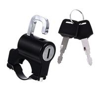 Candado para Casco de Bicicleta Antirrobo para Manillar de Aleación de | Bloqueo de Casco para Tubo Sólido, Cerradura de Seguridad Montable, Uso en Bici y Moto, Color Negro