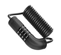 Candado para casco de bicicleta - Pequeña combinación de seguridad - Fijación de cable retráctil | Candado portátil de motocicleta para casco, dispositivo antirrobo universal para bolsas, compacto