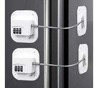 Candado para frigorífico para seguridad infantil, sin taladrar, para frigorífico, 1 paquete, con dos llaves, cable de alambre estable, candado de seguridad para el hogar