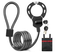 Candado para patinete eléctrico, 15 mm de grosor, con 3 llaves, 120 cm, antirrobo, resistente, para scooter, bicicleta, moto, cochecito, con práctico almacenamiento