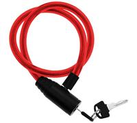 Candado para patinete electrico cable de Acero resistente 60 cm cierre avanzado con llave para una Seguridad Inigualable Confiable Robusto Practico (Rojo)