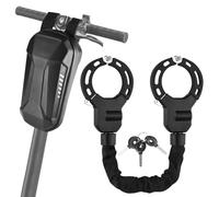 Candado para patinete eléctrico con llave, cerradura de esposas, candado de bicicleta de acero de aleación de 8 mm de grosor con alta seguridad, incluye bolsa de almacenamiento portátil