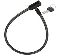 Candado para patinete electrico reforzado de Cable 60 cm de Acero Resistente con Sistema de Cierre de Llave Seguridad Avanzada Duradero y Facil de Usar Protección Antirrobo Efectiva (Negro)