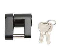 Candado para Remolque Negro 1/4 Pulgadas Antirrobo con 2 Llaves para Camión Caravana Enganche Conector Candado Pequeño Aleación