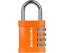 Candado para taquilla | Candado de combinación de 4 dígitos para gimnasio, escuela, trabajo, armario, puerta y más | 1 unidad, naranja