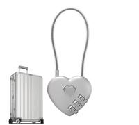 Candado Pequeño De Combinación: Candado De Combinación Pequeño, Candado De Combinación Para Equipaje | Candado De Combinación Pequeño Con Diseño De Forma De Amor Con Código De 3 Dígitos Para Maletas,