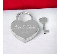 Candado personalizado con forma de corazón grabado, puente de boda, pareja, compromiso, aniversario, regalos personalizados para él, ella, hombres, novio, novia (plateado)