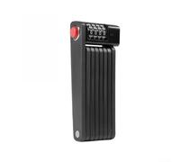 Candado plegable para bicicleta con código numérico y portátil, de aleación, para bicicleta, bicicleta eléctrica y scooter, compacto y resistente a la intemperie, color negro