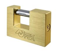 Ferrestock FSKCAN190 candado de seguridad rectangular de 90x60x36, fabricado en de latón macizo de alta calidad con grillete de acero endurecido, incluye 2 llaves