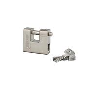 Candado rectangular Thor, acero endurecido, para cerradura, arco de acero, 74 mm, 5 llaves reversibles. THIRARD