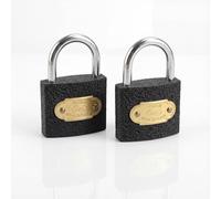 Candado resistente con llaves, candado de 38 mm para exteriores, resistente a la intemperie, con llaves, grillete de acero endurecido, para cobertizo, puerta, garaje, gimnasio, casillero, candado con