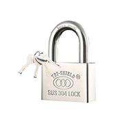 Candado, Stainless Steel Key Padlock with 4 Keys,The Width of The Lock Body is 30mm40mm50mm60mm(Short Lock,50mm)
