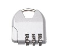 Candado Taquilla 2 maletas de viaje metálicas for exteriores, con cerradura y dial de 3 dígitos(Silver)