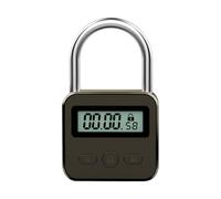 Candado temporal de metal para gestión del tiempo, impermeable, recargable por USB, 1 minuto a 99 horas, dispositivo de seguridad, pantalla LCD, temporizador electrónico de viaje