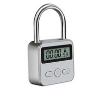 Candado temporal de metal para gestión del tiempo, impermeable, recargable por USB, 1 minuto a 99 horas, dispositivo de seguridad, pantalla LCD, temporizador electrónico de viaje