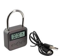 Candado temporizador digital Smart Time Lock con pantalla de retroiluminación, bloqueo electrónico automático de viaje para disciplina carga USB resistente a la intemperie 4.5 pulgadas