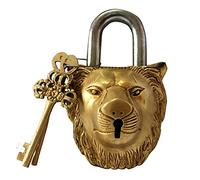 Candado tipo cara de león - Candado con llave - Latón - de Brass Blessing (5044)