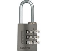 ABUS Candado de combinación 145/20 Titanium - Candado para maletas, taquillas y mucho más. - Candado de aluminio - código numérico ajustable individualmente - nivel de seguridad 3