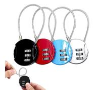 Candados Combinación,4 Pcs Candado con Combinacion 3 Digitos Candado con Código Numérico para Taquilla, Gimnasio, Maleta Viaje, Equipaje (4 Colores)