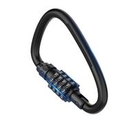 Candados de combinación, clips de mosquetón resistentes de 4 dígitos, candado combinado de código en forma de D para cerradura de cable de seguridad de bicicleta con bucle, cerradura de casco,