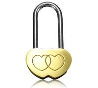 Candados de corazón con candado de corazón Love You Forever Letras de doble corazón adorno para amantes, boda, San Valentín, aniversario, suministros de viaje