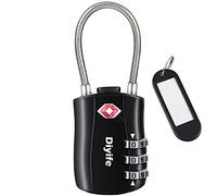 Candados de Equipaje, [VersióN Nueva] [1 PCS] Diyife TSA Candado de Seguridad de 3 DíGitos, Candados de CombinacióN para Maletas Viaje Mochila Equipaje (Negro)