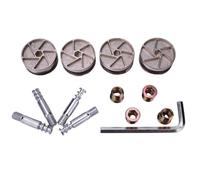 Candados de repuesto resistentes para rueda de leva compatibles con IKEA 114670 como piezas de marco de cama para MALM, BRIMNES, BIRKELAND y más (juego de 4 piezas de 35 mm)