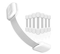 Candados de seguridad para niños, paquete de 8 unidades para gabinetes a prueba de bebés, no se necesitan herramientas o perforaciones con adhesivo 3M súper fuerte, cierres multiusos