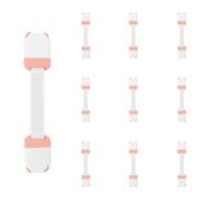 Candados de seguridad para niños para armarios/cajones/inodoros/nevera/armarios a prueba de bebés sin dedos atrapados, fácil de instalar, Rosa y Blanco.Talla única