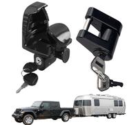 Candados para enganche de remolque con llaves - Candado para enganche de remolque para cargas pesadas, seguridad antirrobo para barra de remolque, perno de enganche de acero resistente a la intemperie