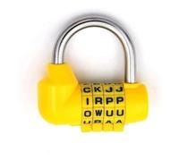 Candados para maletas, Combinación de viaje SecurityCode Lock diario contraseña HighGrade Digital candado Multicolor(Yellow)