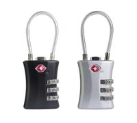 Candados para Maletero UP Security Aprobados por la TSA, Candado Pequeño de Combinación, Candados TSA para Equipaje, Candado de Combinación de Viaje con Código para Mochila, Caja (Negro+Plata)