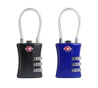 Candados para Maletero UP Security Aprobados por la TSA, Candado Pequeño de Combinación, Candados TSA para Equipaje, Candado de Combinación de Viaje con Código para Mochila (Negro+Azul)
