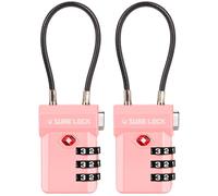 Candados Sure Lock para equipaje aprobados por la TSA con alerta de apertura y diales de f cil lectura para maletas de viaje (paquete de 2 en ros