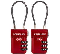 Candados SURE LOCK para equipaje, aprobados por la TSA, con alerta de apertura y diales de f cil lectura. Candados para maletas de viaje. (Paquet