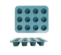CANDeal Sartén Canelé De 12 Cavidades Antiadherente, Moldes Canelé De Acero Al Carbono Para Hornear Pasteles Franceses, Mini Moldes Para Pasteles Y Natillas