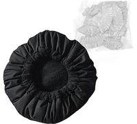 Candeer Gorro Termico para Mascarilla 100% Natural con Semillas de Lino, Gorro Termico Peluqueria, Gorro Microondas, Gorra Termica Mujer Inalámbrico para Todo Tipo y Textura de Cabello (Negro)