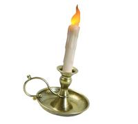 Candelabro antiguo de metal y vela LED sin llama para sala de estar y decoraciones especiales para eventos con base segura Portavelas LED electrónico sin llama con soportes falsos