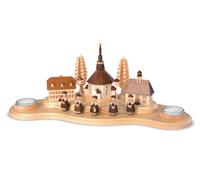 Candelabro Candelero Seiffen Grande Natural Para Velas (LxBxH): 40x16x16