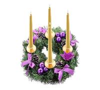 Candelabro corona de adviento de Navidad, coronas de velas navideñas para