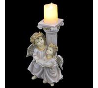 Candelabro de Boda Ángel de Resina con Vela de Simulación